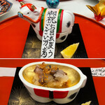 旅亭半水廬 - 向付：茶振大村生子 卸和え 陳皮