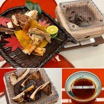 旅亭半水廬 - 名物料理：焼き松茸 酢橘醤油