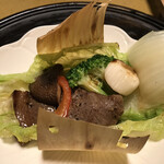 山荘 天水 - 日田白菜包み焼