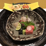 山荘 天水 - 向付けと凌ぎ