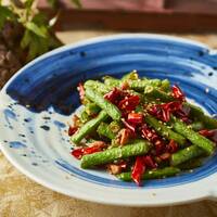 いんげん豆と豚肉の炒め