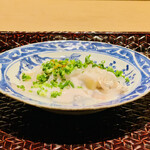 富小路 やま岸 - ☆天然トラフグとてっぴ（宮崎）白子のソースがけ