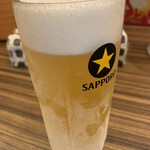 東京らっきょブラザーズ - ビールは流石にサッポロ。