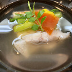 御料理 ひさまつ - 椀物 ひげだら 胡麻豆腐