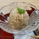 御料理 ひさまつ - デザート 渋皮栗アイス