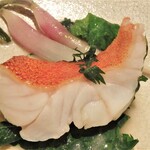 センティウ - 赤ハタ　自家菜園オカノリ　日野菜蕪