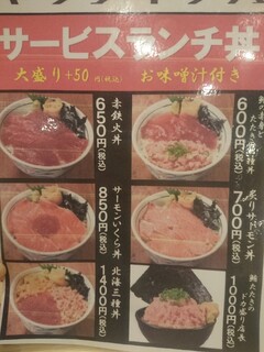 h Kitano Ichiba - ランチメヌー丼。