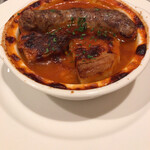 la falaise - カスレ(猪のソーセージ、芋豚のプティサレ、仏産鴨のコンフィと白インゲン豆の煮込み)