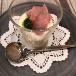 la falaise - カブのムース 焼きハム添え