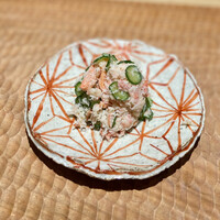 酒事と飯事 黄瀬戸 - 蟹サラダ ベルガモットオイル
