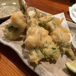 四季旬彩 ありき - サワラの紫蘇巻き天ぷら。美味！