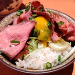 海鮮 縁食堂 - ミニ ローストビーフ丼