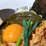 塩そば専門店 桑ばら - 鮑の肝あん肝卵黄の混ぜそば