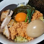 塩そば専門店 桑ばら - 鮑の肝あん肝卵黄の混ぜそば