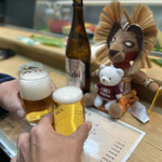 秀寿司 - 先ずは瓶ビール（アサヒスーパードライ）