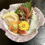 湯島 梅園 - 旬魚　刺身三点盛り