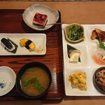 穂々 - ランチAセット 野菜寿司 1350円