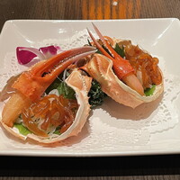 廣東料理 民生 ヒルトンプラザウエスト店 - 蟹肉とクラゲの和え物