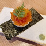 Sea urchin ikura tama