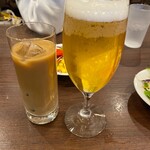 Kamakura Pasuta - アイスカフェオレと生ビール