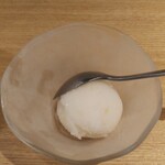 とんかつ けい太 - デザートの梨のシャーベット