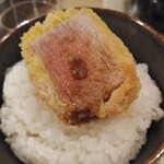 とんかつ けい太 - わさび醤油で