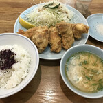 天外 - とりから定食（スープに変更）　770円