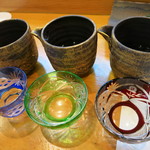 寿司栄 - 3種類の東洋美人　純米吟醸　611　437　372　済川酒造場　山口県