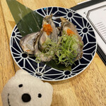 うなぎ 串料理 いづも - 生牡蠣 Raw Oysters at Unagi Kushiryori Izumo, LUCUA BARCHIKA, Osaka！♪☆(*^o^*)