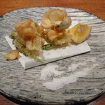 Yanagimachi Ikkokudou - あこや貝と百合根のかき揚げ