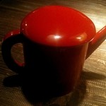 蕎麦懐石 無庵 - 前回訪問時のそば湯入れ物