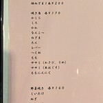 秘伝の味 つるや - メニュー