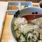 だし茶漬け えん - 冷汁¥750 ご飯が固まっている