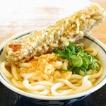 うつ海うどん - かけうどん小230円 ちくわの天ぷら120円