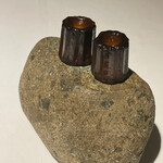 ラ・ヴァガボンド - 茶菓子～ラム酒シロップ入りカヌレ　栗と洋梨のマカロン　ビターチョコレートのガナッシュとオレンジのピューレ入りボンボンショコラ