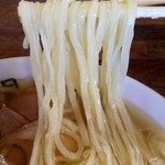 青竹手打ラーメン 日向屋 - チャーシューメン大盛り：麺