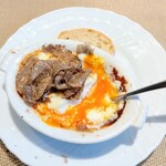 La Brianza - トリュフグラタンピエモンテ風イタリア産黒トリュフ。ブリアンツァの人気の定番メニューにして何回もいただいていても飽きないメニュー大好き♡ 季節によってトリュフの色合いや香りが変化しそれも楽しめる逸品