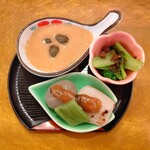 和のごはん みかづき - とろろと田楽と小松菜