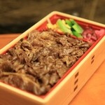Kakiya Su Gyuumeshi - 美味しい美味しい「牛めし」弁当。