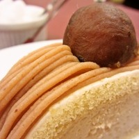 The Arts Fusion - ケーキセット(マロンロールケーキ)(７９０円)。