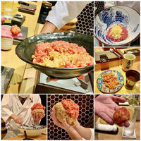 すし食堂 和和和 - 追加料金で1番大きいのを皆で分けて。
