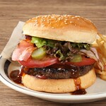 ●100% charcoal-grilled beef premium BLT burger (comes with fries)