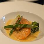 ル　シャン  - ソフトシェルシュリンプのフリカッセ