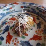 5000円のコース　魚の胡麻和え