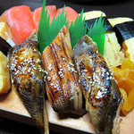 すし万 - 穴子。七輪で焼いてます。オススメ。