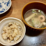 Uoichiba Komatsu - タコ飯にあらすまし汁