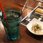 グリルキング - お通し と ジンジャーエール