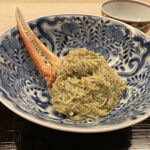 道人 - 間人蟹　甲羅焼き
      蟹味噌と腹身のとも和え