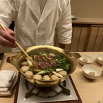 道人 - 鴨鍋　　網取り鴨