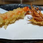 天麩羅とお蕎麦　三輪 - 車海老の天ぷら